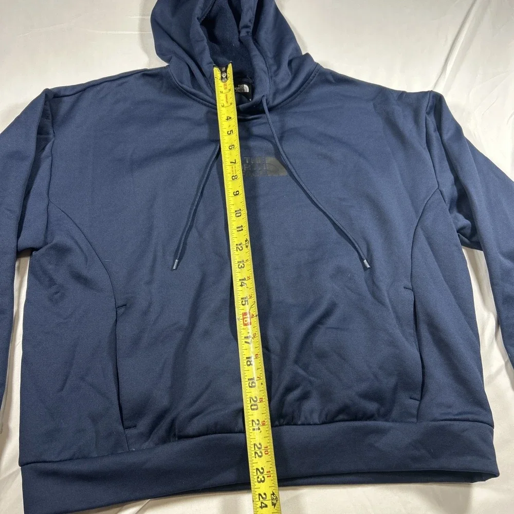The North Face Hoodie Sweatshirt Mens medium Navy Blue/Black Pullover Logo